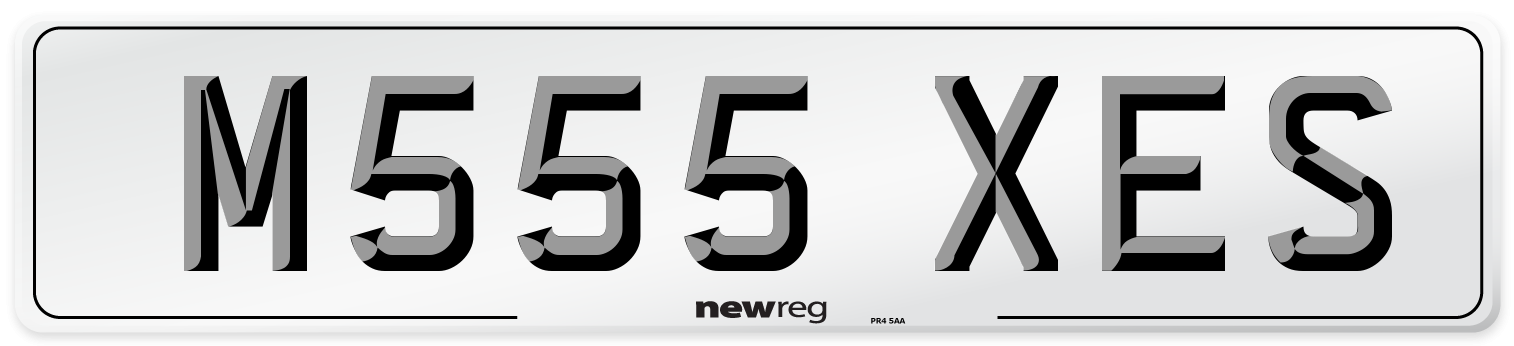 M555 XES Number Plate from New Reg